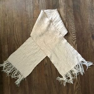 Cream Knitted Scarf - Cozy, Cute, Warm